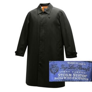 NWOT Canali Jacket Mens XXL/54 Black Loro Piana Storm System Rain Wind Over Coat